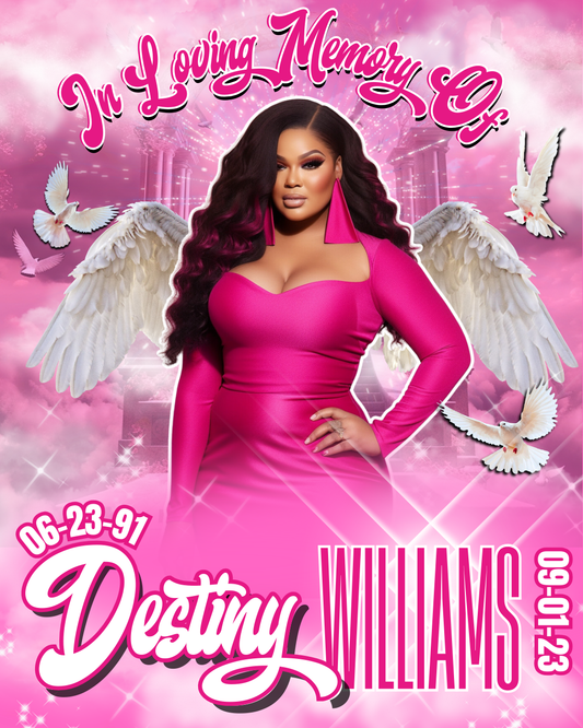 SINGLE PINK MEMORIAL EDITABLE DESIGN