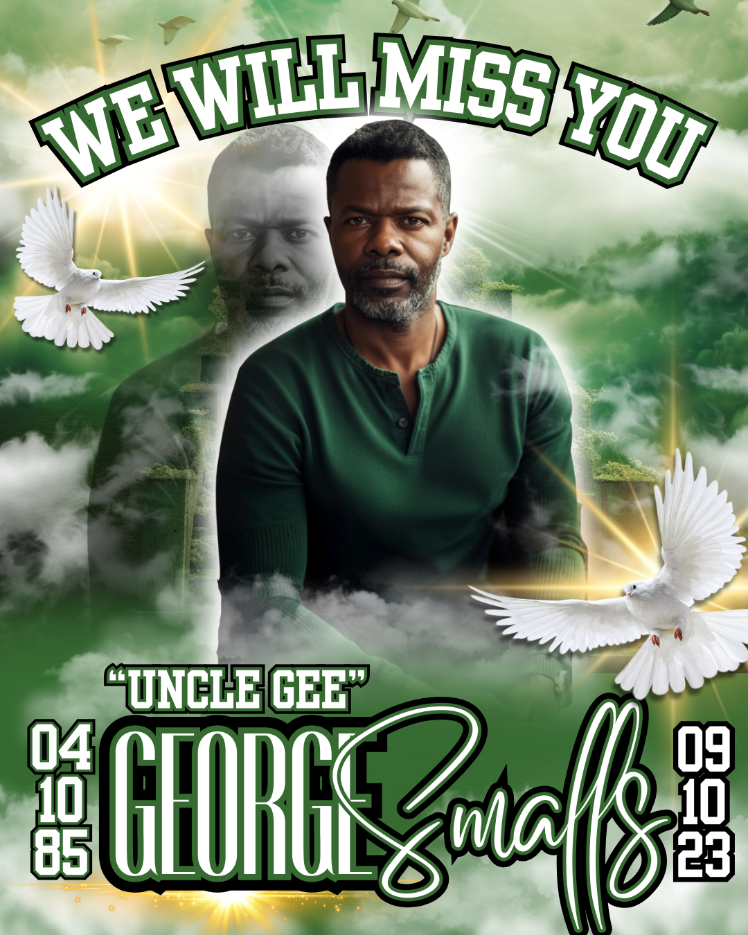 SINGLE GREEN MEMORIAL EDIATBLE DESIGN